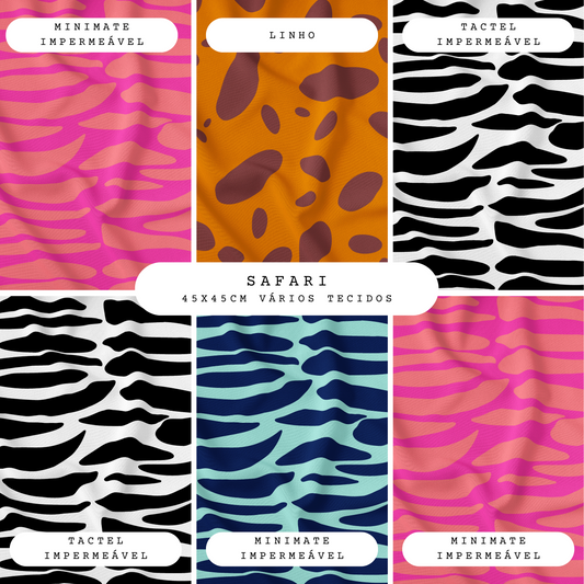 Kit Patchwork: Safari ~ Vari Tessuti ~ 45x45cm