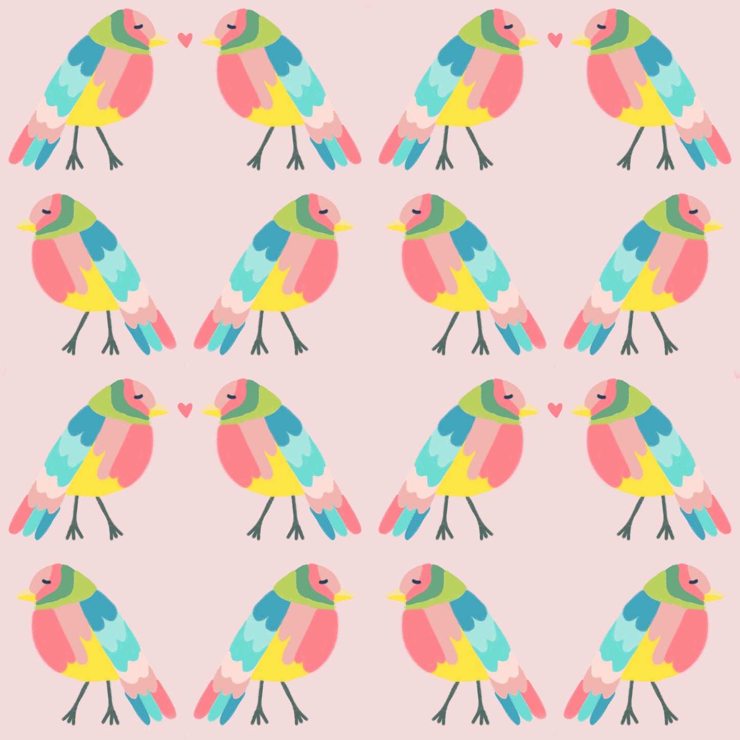 Uccellini Colorati con Amore (M10325)