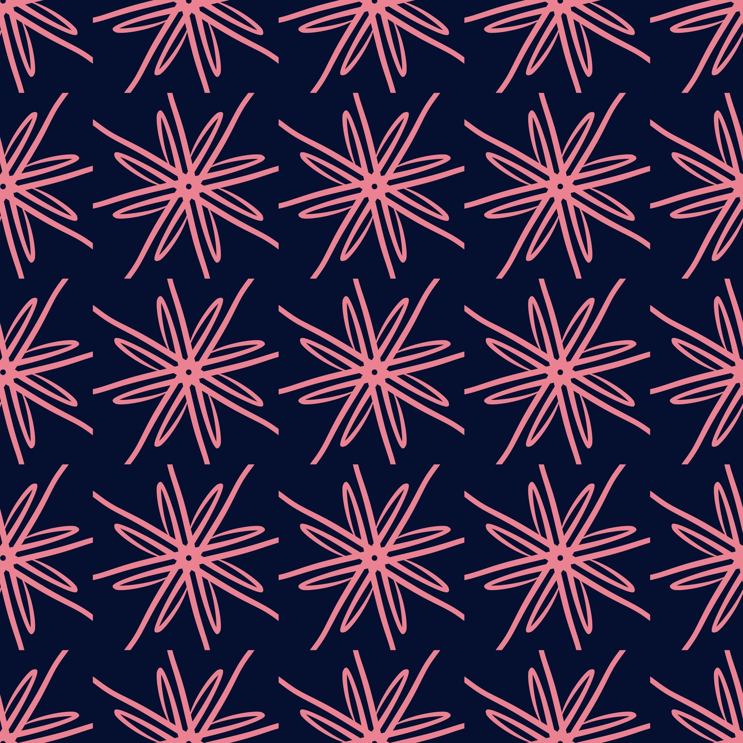 Grandi Fiori Geometrici Rosa (M10925)