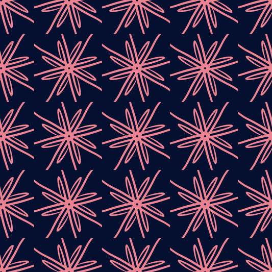 Grandi Fiori Geometrici Rosa (M10925)