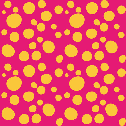 Bolinhas Amarelas em Fundo Rosa (M11525)