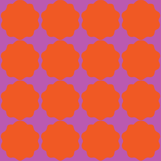 Sellos naranjas con fondo morado (M12225)