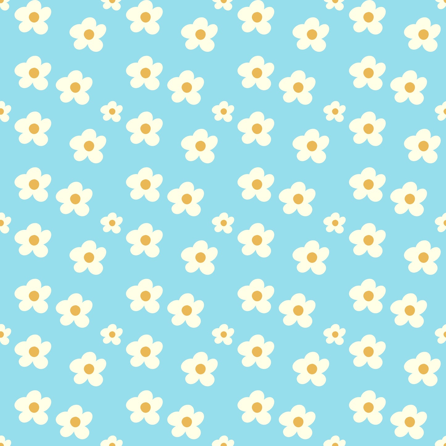 Blumencreme auf blauem Grund (M29426)