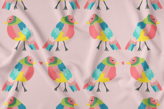 Pájaros coloridos con amor (M10325)