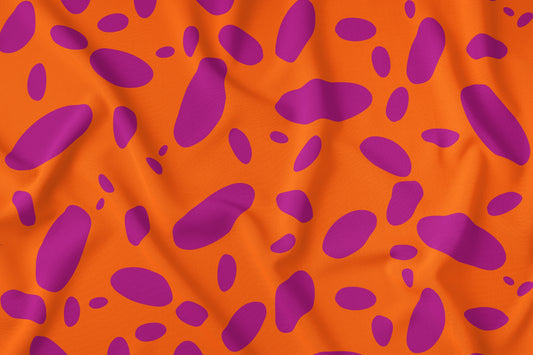 Manchas rosas, fondo naranja (M14125)