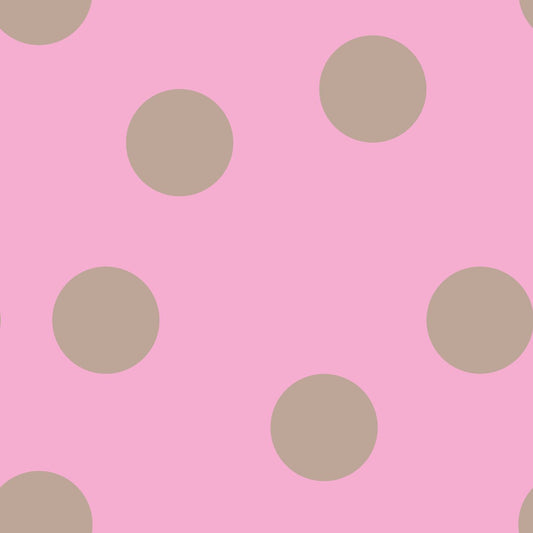 Beige Bollen op Roze Achtergrond (M33426)