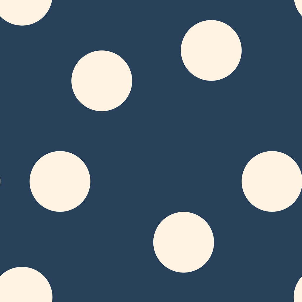 Polka Dots Off-White em Fundo Azul (M37826)