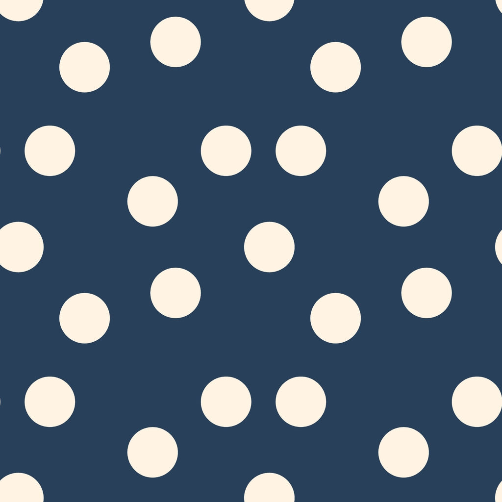 Polka Dots Off-White em Fundo Azul (M37826)