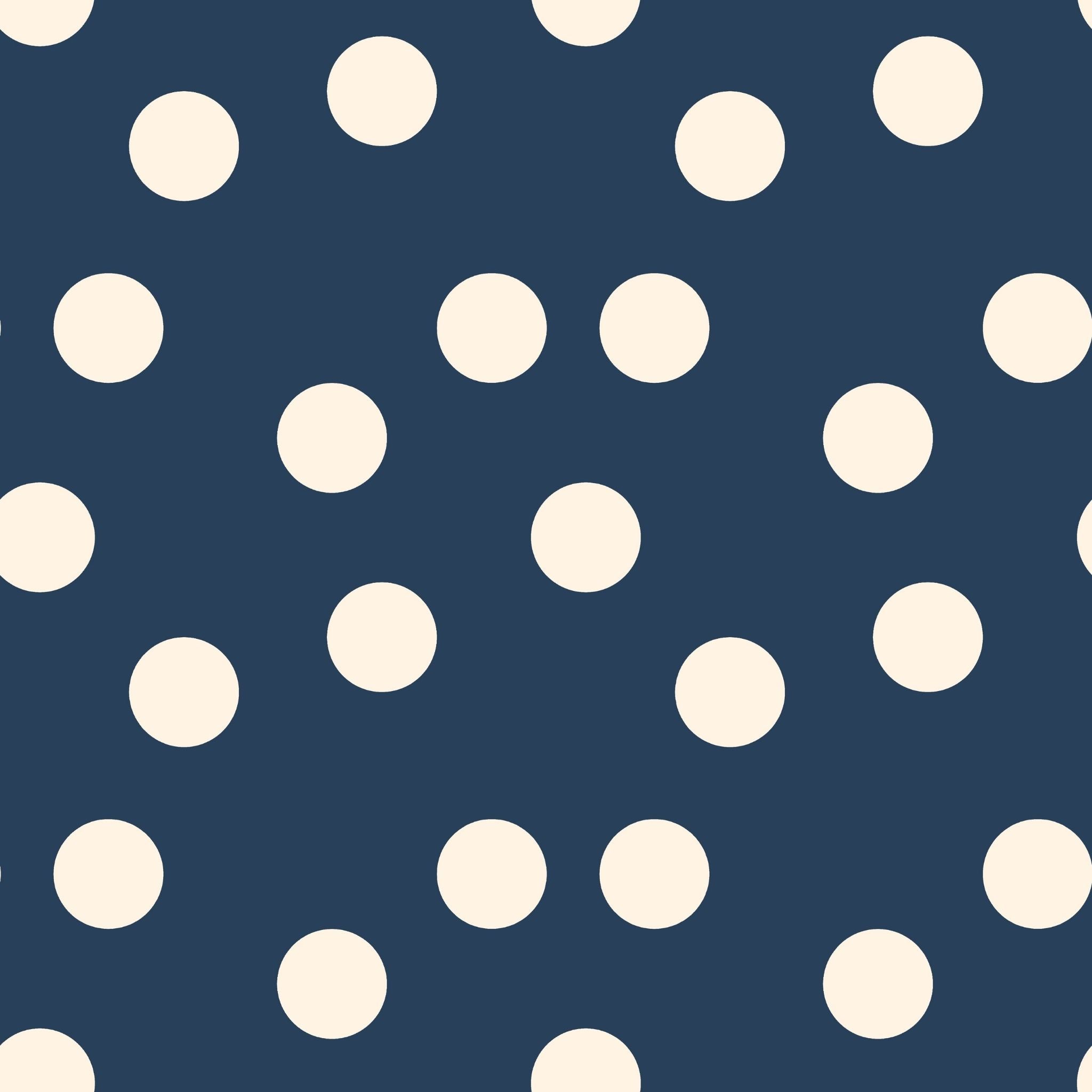 Polka Dots Off-White em Fundo Azul (M37826)