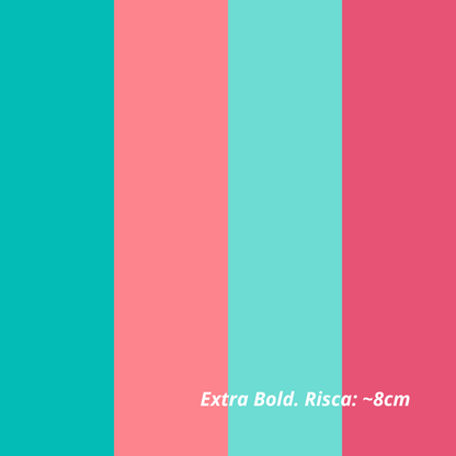 Riscas Tons Turquesa e Coral (M31726)