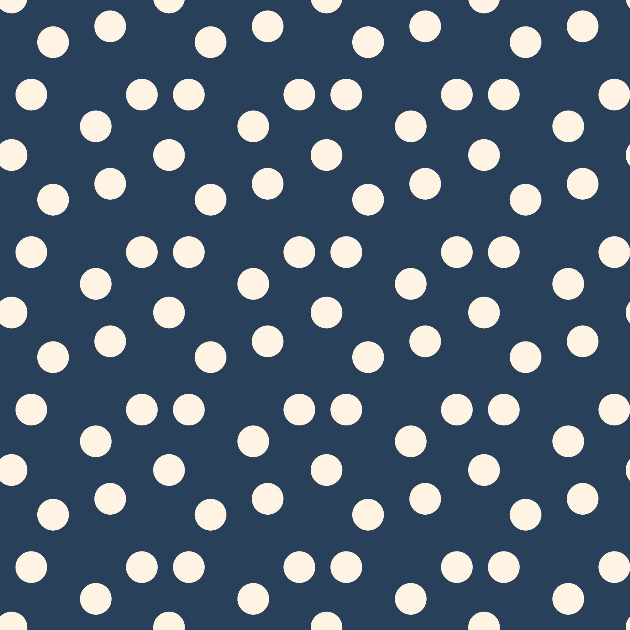 Polka Dots Off-White em Fundo Azul (M37826)