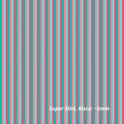 Riscas Tons Turquesa e Coral (M31726)