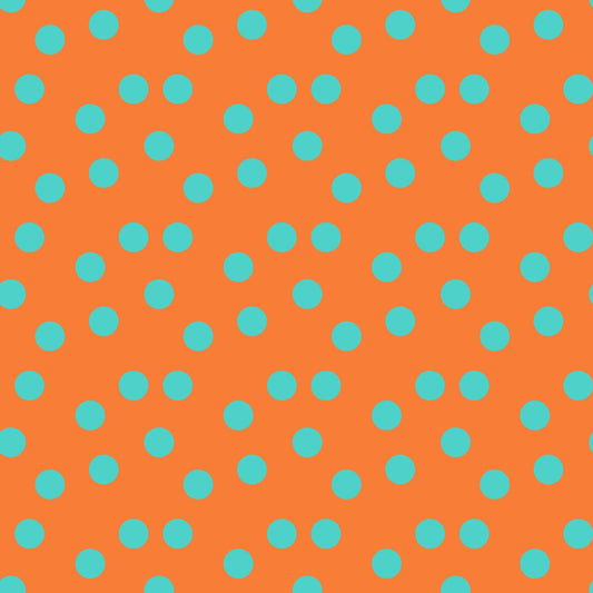 Turkooizen Bollen met Oranje Achtergrond (M32926)