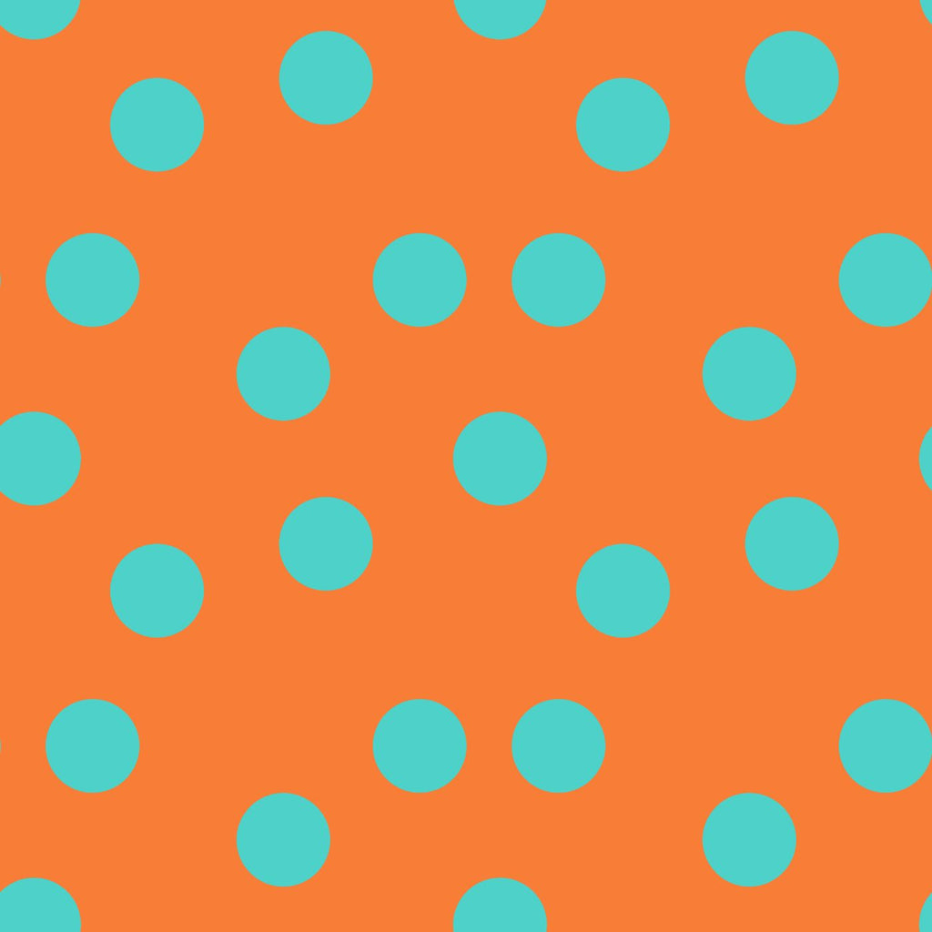 Bolas Turquesa Fundo Laranja (M32926)