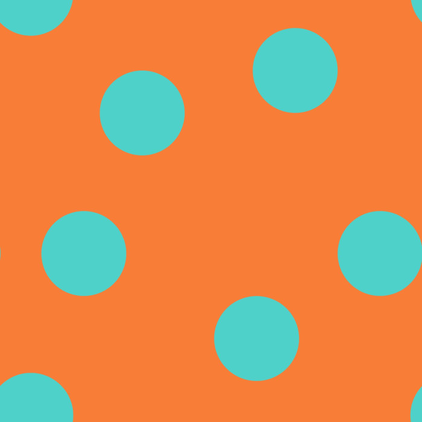 Bolas Turquesa Fundo Laranja (M32926)