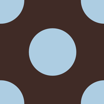 Blauwe Polkadots op Bruine Achtergrond (M33626)