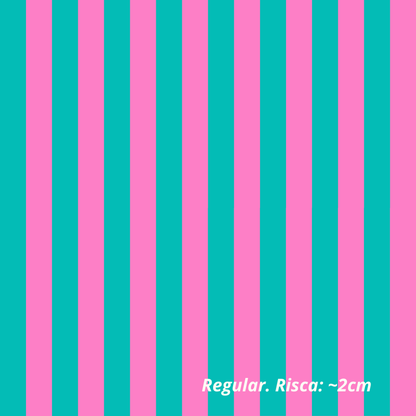 Riscas em Verde e Rosa (M18825)