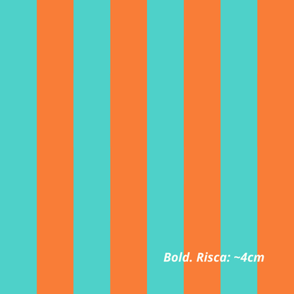 Turquoise en Oranje Strepen (M27526)