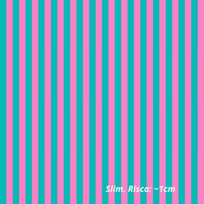 Riscas em Verde e Rosa (M18825)