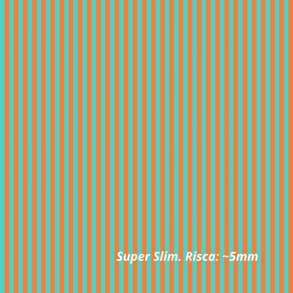 Turquoise en Oranje Strepen (M27526)