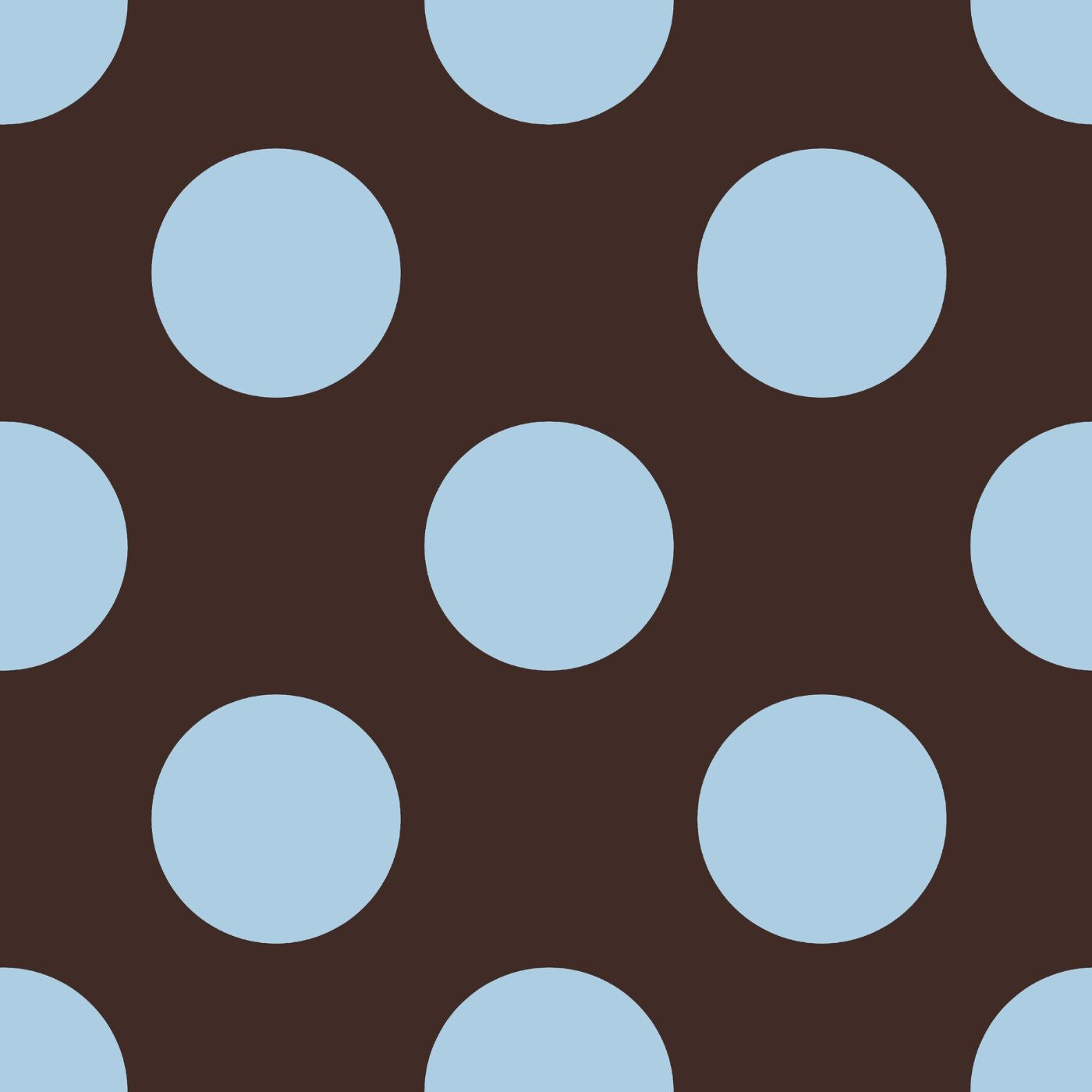 Blauwe Polkadots op Bruine Achtergrond (M33626)