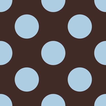 Blauwe Polkadots op Bruine Achtergrond (M33626)