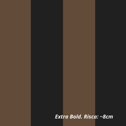 Zwarte en kastanjebruine strepen (M00025)