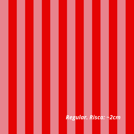 Riscas Color Block: Rojo y Rosa (M31326)