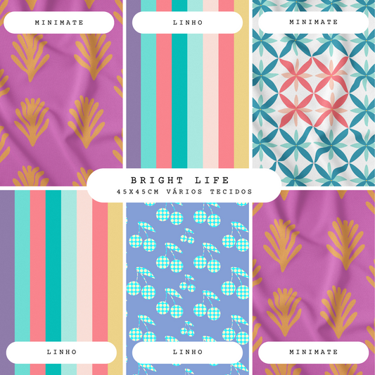 Kit de Patchwork: Bight Life ~ Varias Telas 