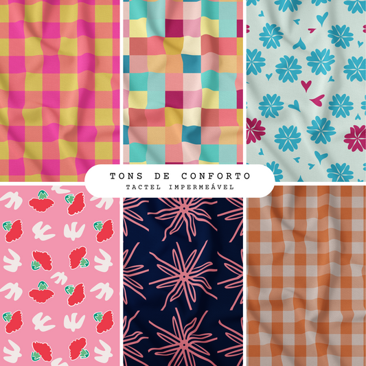 Kit Retalhos: Tons de Conforto ~ Tactel Impermeável