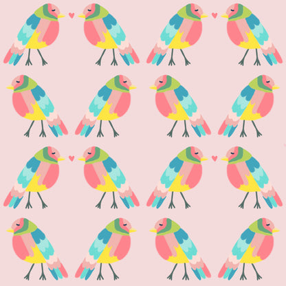 Kleurige Vogeltjes met Liefde (M10325)