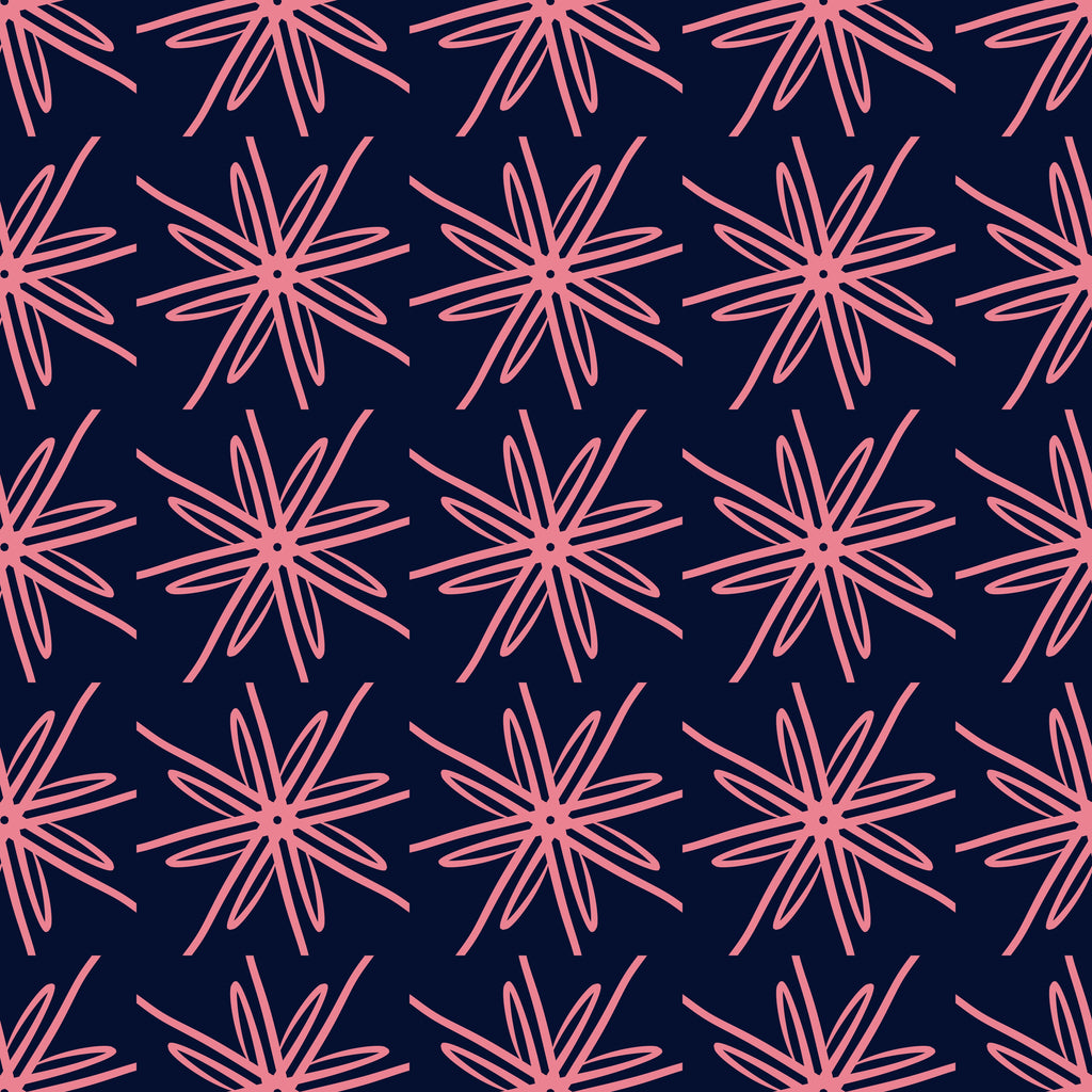 Large and Pink Geometric Flowers (M10925)