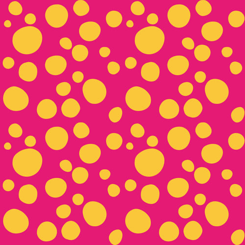 Bolinhas Amarelas em Fundo Rosa (M11525)