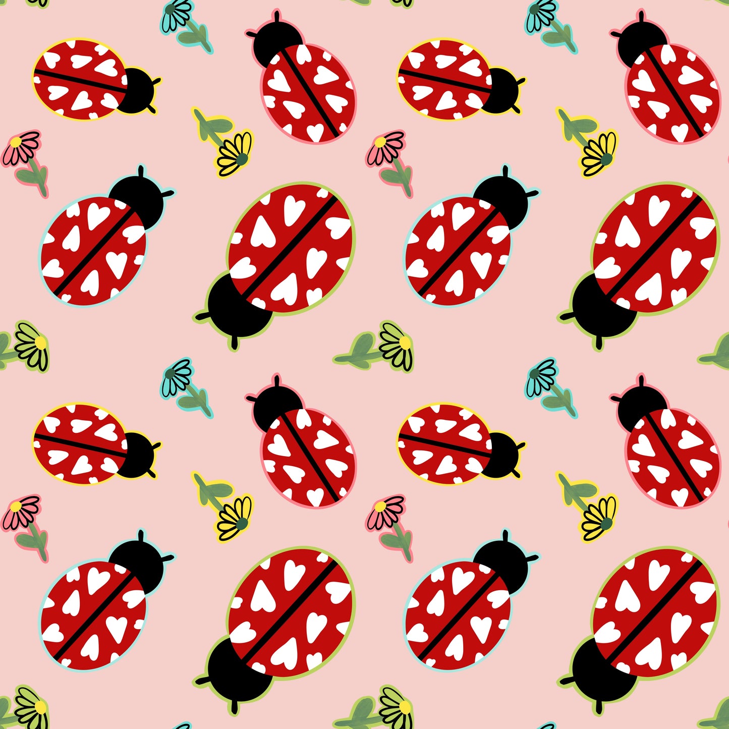 Flowers and Ladybugs (M26826)