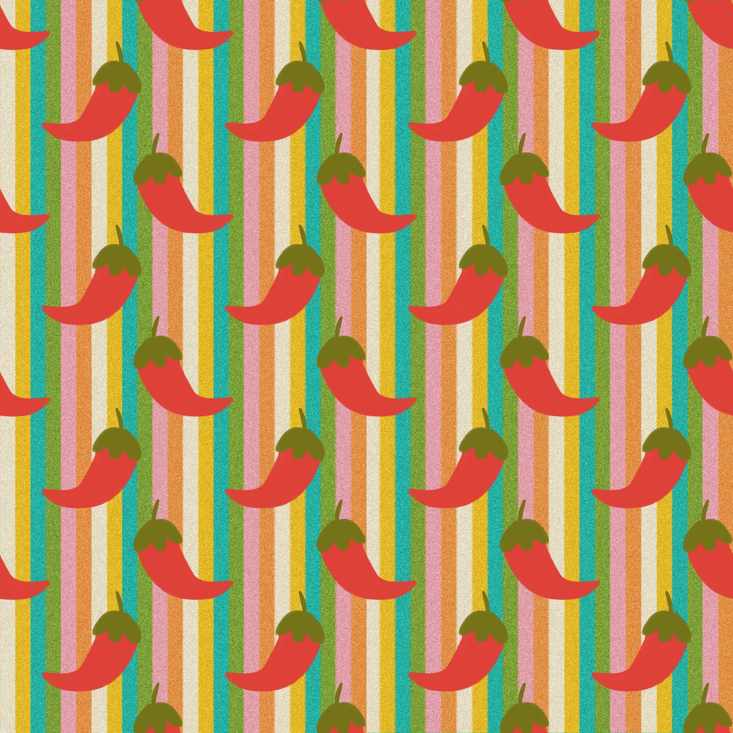 Chili Peppers and Colorful Stripes (M28126)