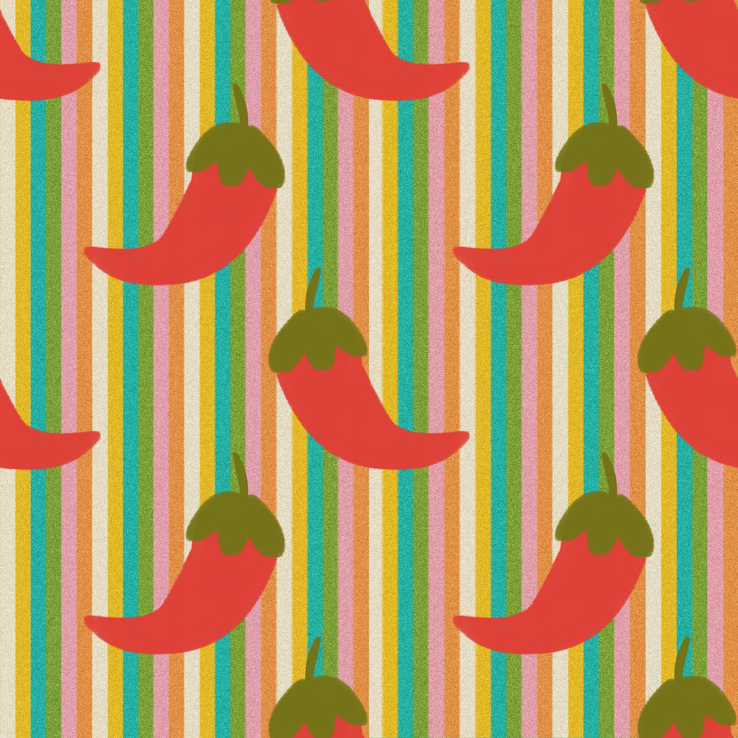 Chili Peppers and Colorful Stripes (M28126)