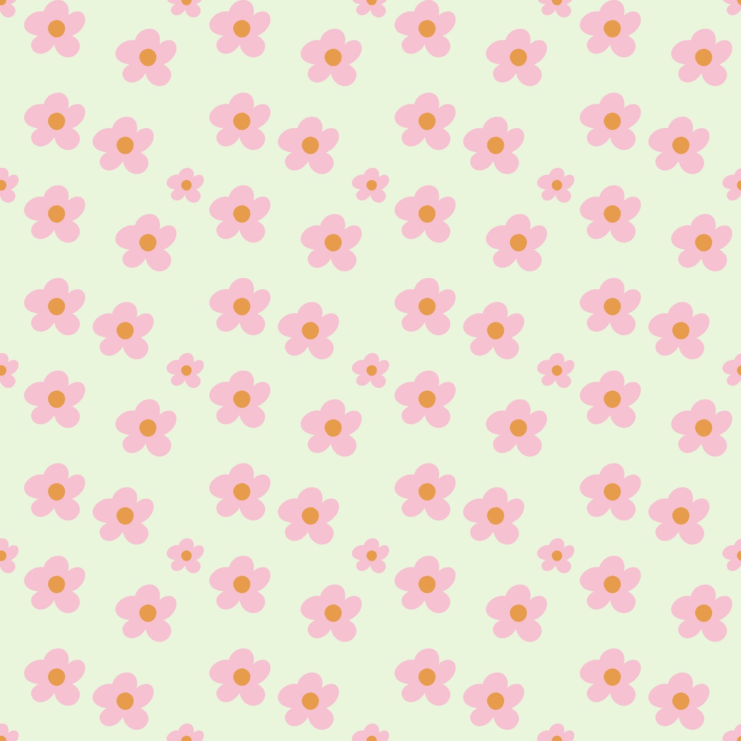 Rosa Blumen auf Hellgrünem Hintergrund (M29226)