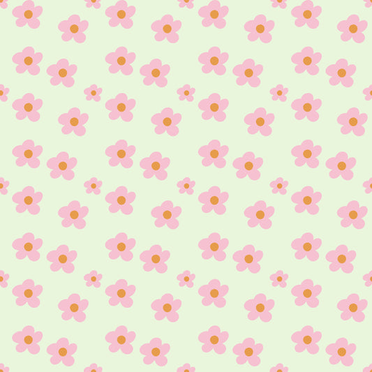 Rosa Blumen auf Hellgrünem Hintergrund (M29226)