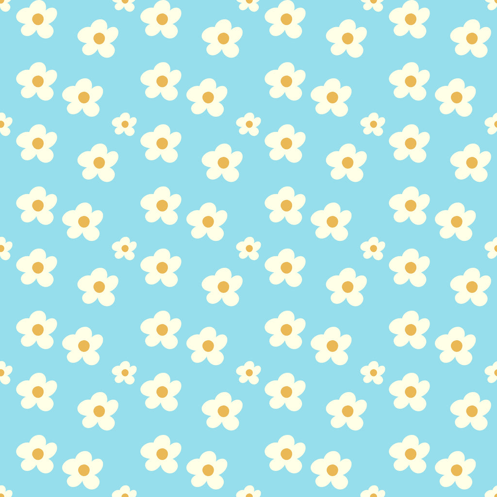 Blumencreme auf blauem Grund (M29426)