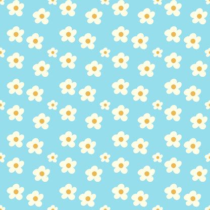 Blumencreme auf blauem Grund (M29426)