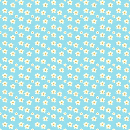 Blumencreme auf blauem Grund (M29426)