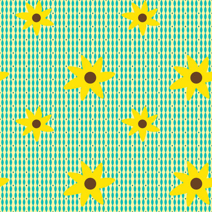 Retro zonnebloemen (M29626)