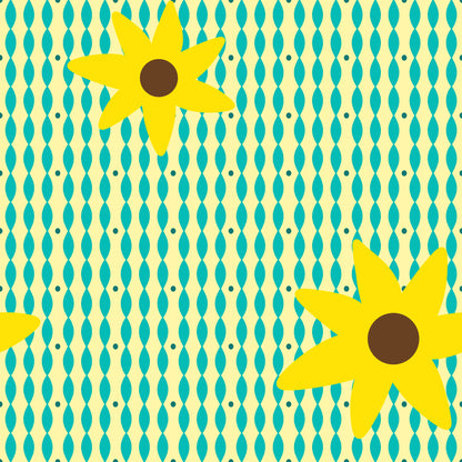 Retro zonnebloemen (M29626)