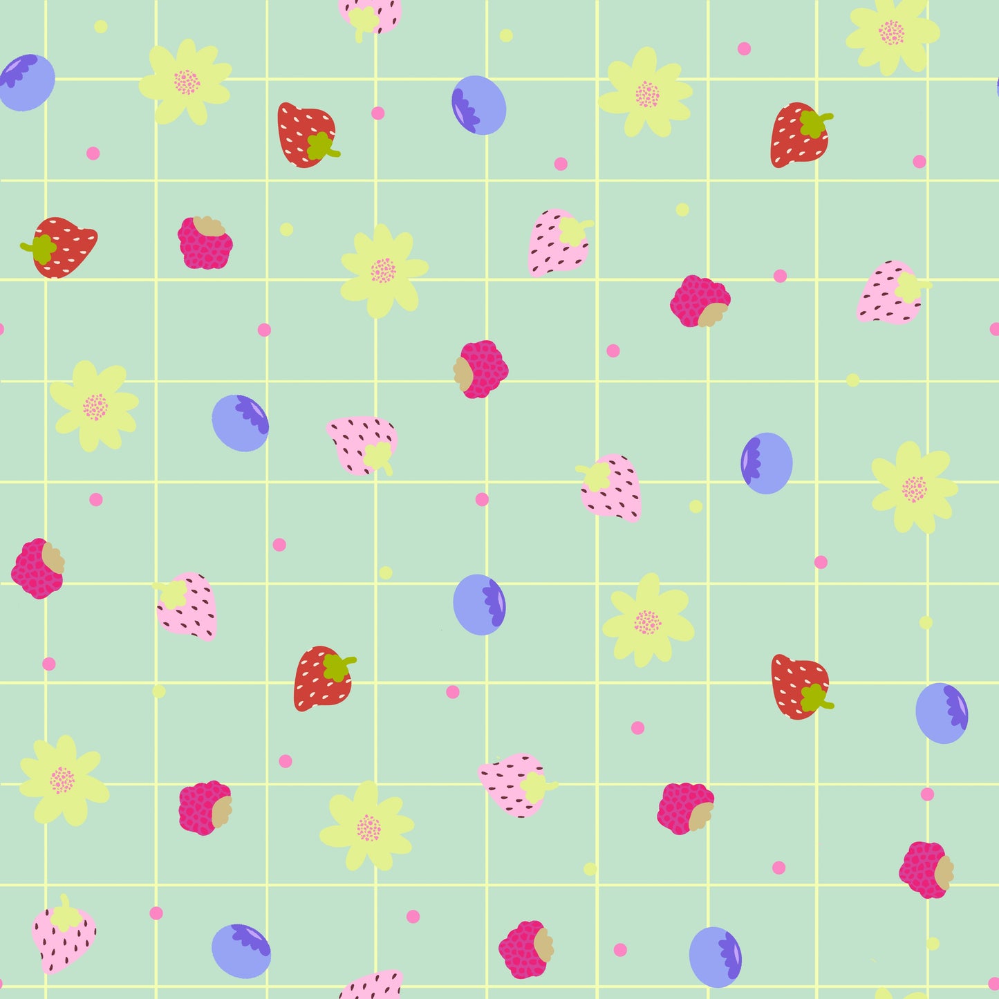 Grid Vruchten en Bloemen (M30426)