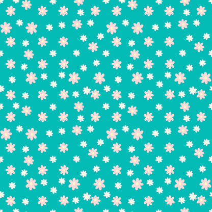 Padrão Floral Turquesa (M31926)