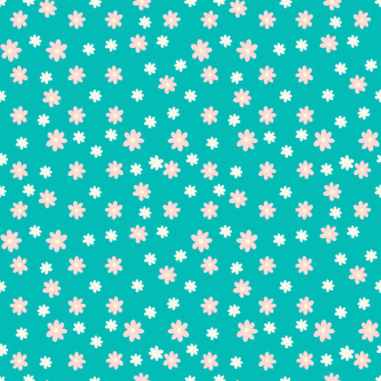 Padrão Floral Turquesa (M31926)