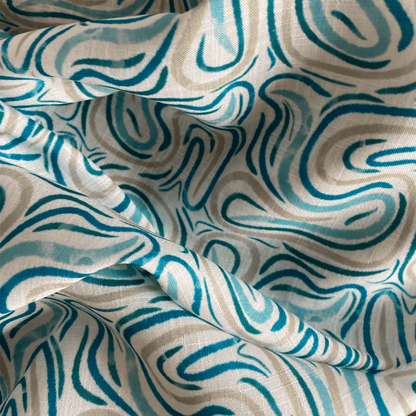 Abstracte Blauwe Strepen (M13725)