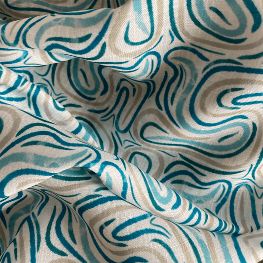 Abstracte Blauwe Strepen (M13725)