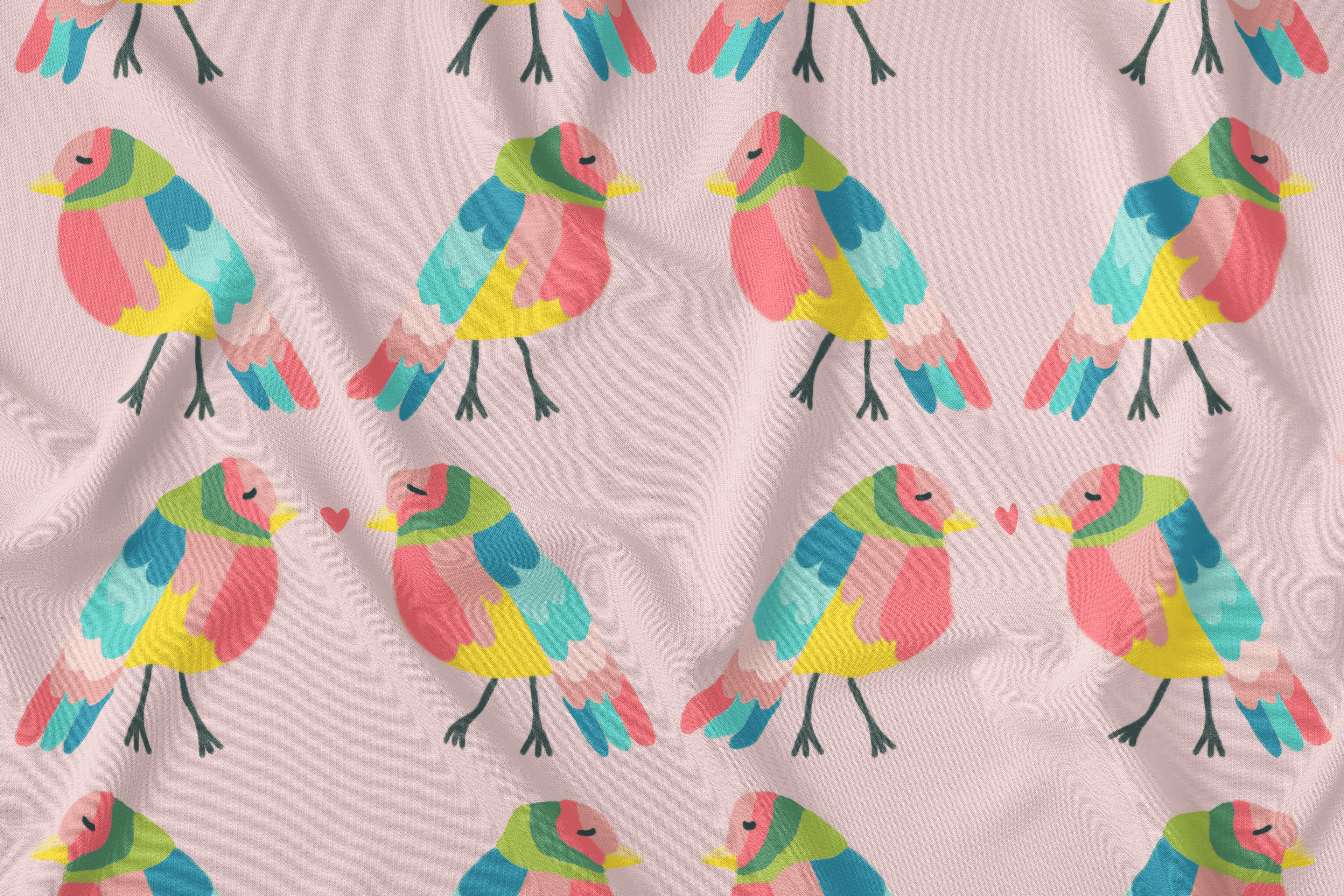 Passarinhos Coloridos com Amor (M10325)