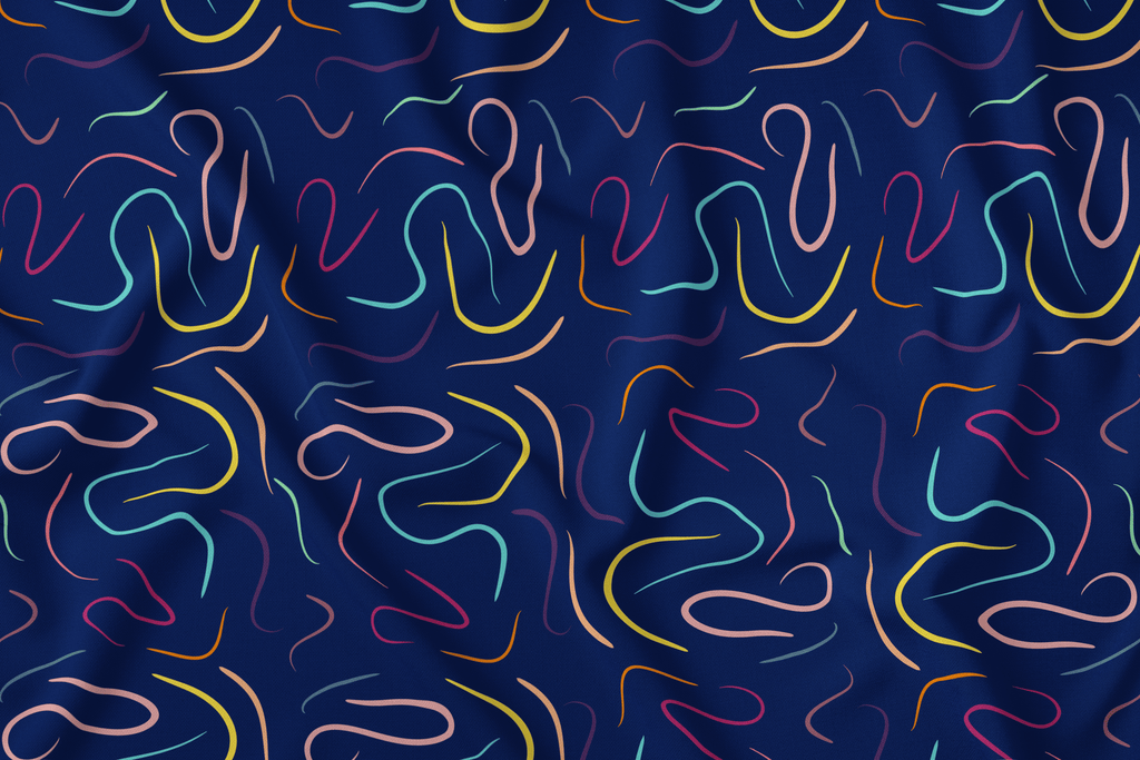 Bright Stripes on Navy Blue Background (M11025)